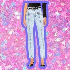 ISABEL MARANT LORRICKA JEANS 8 10 Skinny Straight 80s Denim Pants Trousers Punk